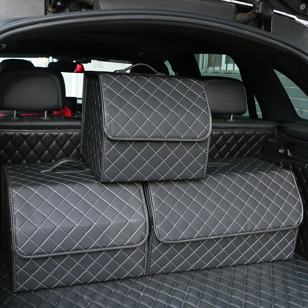 Organizador de maletero de coche, bolsa de almacenamiento ajustable con  múltiples bolsillos, red de alta capacidad, multiusos, Oxford - AliExpress