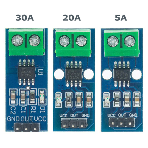 Módulo de Sensor de corriente 5A 20A 30A, nuevo modelo ACS712 5A 20A 30A, disponible, alta calidad ► Foto 1/6