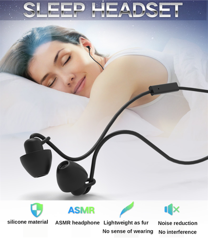 Auriculares intrauditivos de silicona suave para dormir, cascos