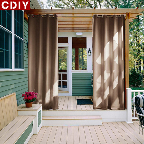 CDIY-cortinas opacas para exteriores, modernas, de 15 colores, para ventana de jardín, gruesas, para porche, cenador ► Foto 1/6