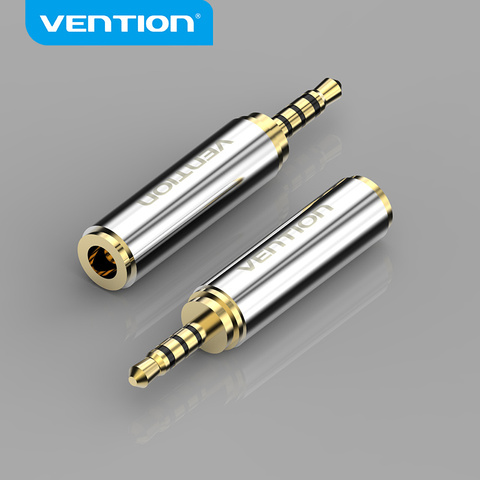 Vention 1 Uds 2,5mm macho a 3,5mm enchufe de Audio hembra 4 polos conector adaptador de Jack de Audio 3,5mm audio Plug Stereo headphones ► Foto 1/6