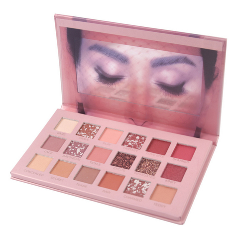 Paleta de sombras para ojos Nude, 18 colores, maquillaje nacarado, pigmento brillante, paleta de sombras para ojos humeantes, resistente al agua, cosmética para ojos ► Foto 1/6