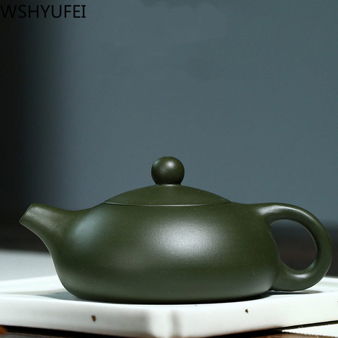 Yixing-TETERA de té china con filtro de arcilla púrpura, tetera de belleza xishi, arcilla verde de mineral crudo, juego de té hecho a mano, auténtico, 200ml ► Foto 1/6