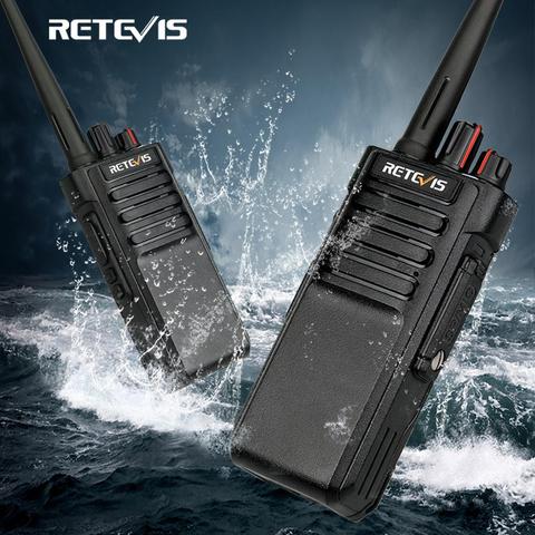 RETEVIS-walkie-talkie de largo alcance, transceptor de Radio de dos vías, UHF/VHF, 10W, para granja, almacén de fábrica, 3KM, IP67, RT29, 2 uds. ► Foto 1/6