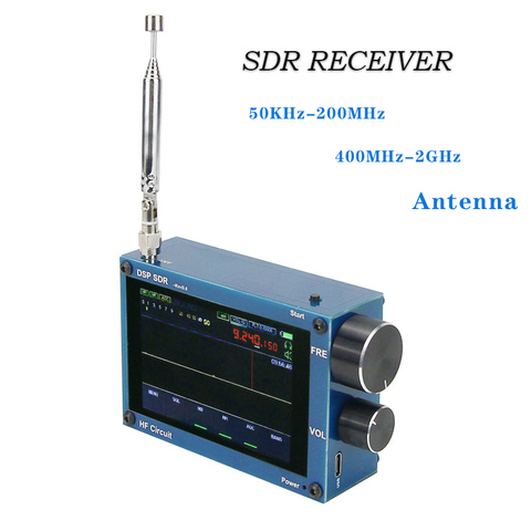 Malahit-receptor SDR malaquite DSP, Radio Definida por Software, batería de pantalla de 200 