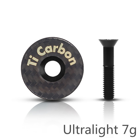 Tapa superior de carbono para vástago de bicicleta, con tornillo para od2, 31,8mm-28,6mm, 1, 1/8 