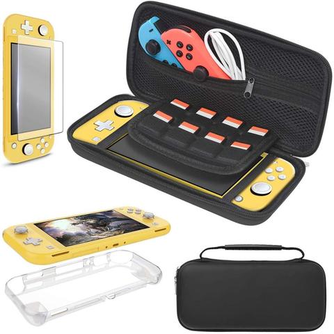 Kit de accesorios 3 en 1, Estuche de transporte con 8 ranuras para tarjetas de juego, funda de TPU y Protector de pantalla para consola Nintendo Switch Lite ► Foto 1/6