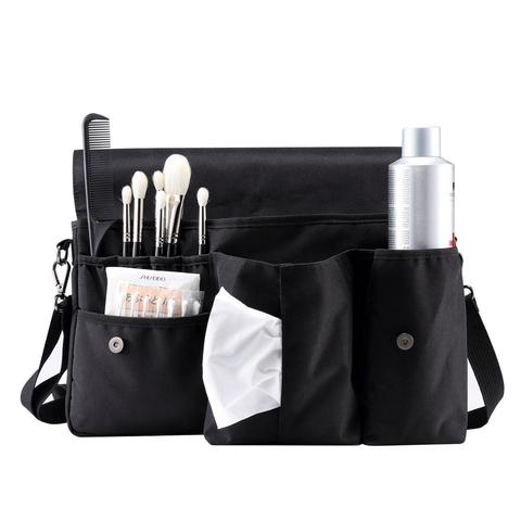 Rownyeon bolsa de artista de maquillaje bolso de estudio cintura cepillos de bolsa de almacenamiento de maquillaje artista estilista de pelo con tejido de bolsillo cepillos titular ► Foto 1/3