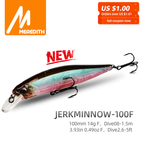 Señuelo de pesca de modelo novedoso, señuelo duro de calidad profesional, calidad Minnow Depth0.8-1,5 m, RealisJARKBAIT 100F 14g ► Foto 1/6