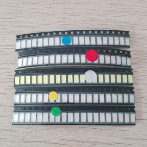 Diodo LED SMD, 200, 5630, 5730 w, rojo, verde, azul, amarillo, blanco cálido: 0,5 K, blanco frío CCT: 3200-6000 k, 6500 Uds. ► Foto 1/2