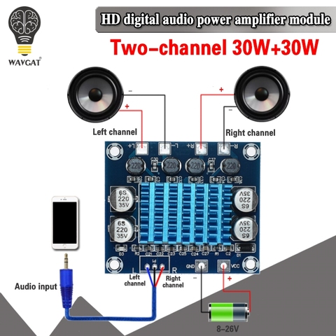 XH-A232 oficial TPA3110 30W + 30W 2,0 canales Digital estéreo Audio amplificador de potencia placa CC 8-26V 3A C6-001 ► Foto 1/6