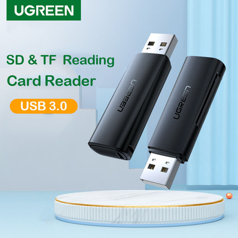 Ugreen 2 en 1 lector de tarjetas USB a Micro SD lector de tarjetas TF Accesorios para ordenador portátil lector de tarjeta inteligente lector de tarjeta SD ► Foto 1/6