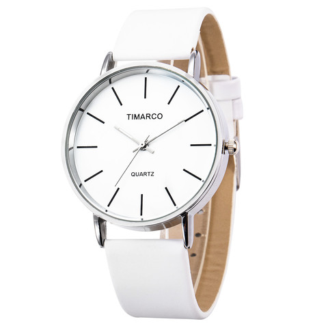 Reloj minimalista de cuarzo para mujer, cronógrafo con correa de cuero, estilo Simple ► Foto 1/6