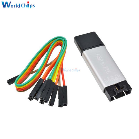 Carcasa de aluminio de CP2102 USB 2,0 a TTL módulo UART 5Pin serie convertidor STC reemplazar FT232 módulo de apoyo 5V/3,3 V ► Foto 1/6