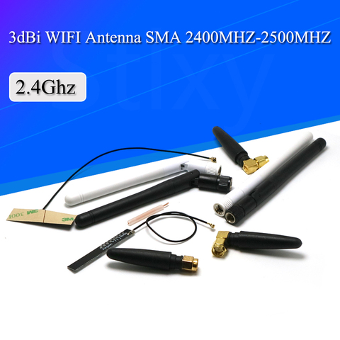 2 uds 2,4 Ghz 3dbi antena WIFI 2,4G RP SMA macho Universal antenas amplificador Router WLAN Antenne de 2400-2500mhz ► Foto 1/6