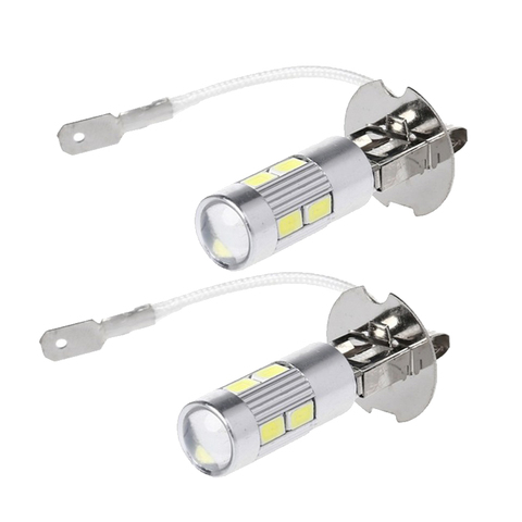 Luces LED antiniebla para coche, bombillas H3 10SMD 5630, 12V, h3, lámpara de circulación diurna, 2 uds. ► Foto 1/6