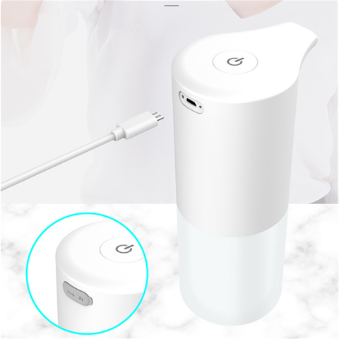 Dispensador de jabón de espuma de inducción automático con carga USB, Sensor inteligente sin contacto de 0,25 s, dispensador de espuma, 350ML ► Foto 1/6