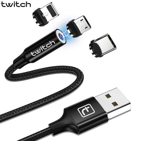 Cable Micro USB magnético, 1M, 2M, para iPhone Samsung, teléfono móvil Android, carga rápida, Cable USB tipo C, Cable de cargador magnético ► Foto 1/6