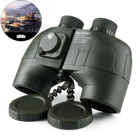 Telémetro militar de alta potencia 10X50, binoculares con brújula, telescopio táctico profesional a prueba de agua LLL, visión nocturna para el ejército ► Foto 1/6