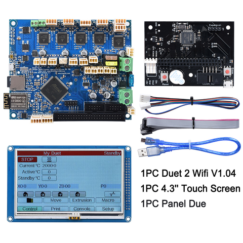 Duet 2 Wifi V1.04 Cloned DuetWifi 32 Bit Board con 4,3 