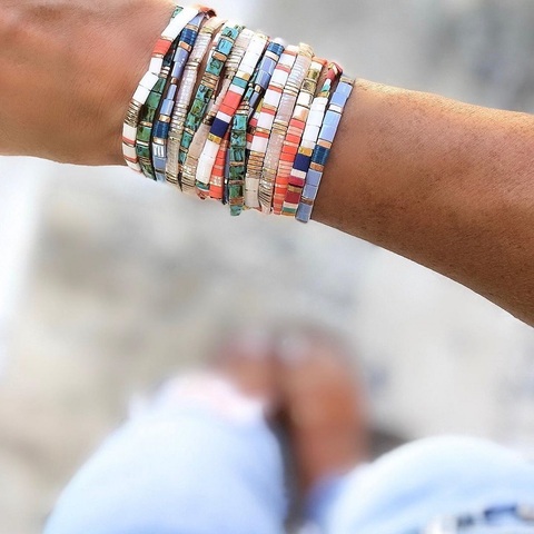 Go2boho, pulsera Boho para Mujer, verano MIYUKI Tila, Pulseras de cuentas de cristal, Pulseras para Mujer, Moda 2022, Nueva joyería para Mujer, venta al por mayor ► Foto 1/6