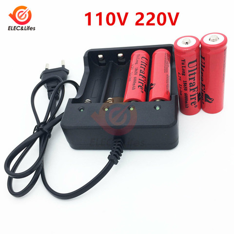 Cargador de batería de iones de litio 18650, 4 ranuras, CA de 110V, 220V a CC de 4,2 V, 4x18650, adaptador de carga de enchufe de la UE y EE. UU. ► Foto 1/6