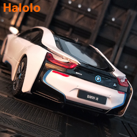 RASTAR-Coche en miniatura de aleación, 1:24, BMW I8, fundido a presión y vehículos de juguete, regalo para coleccionistas, juguete de transporte no teledirigido ► Foto 1/5