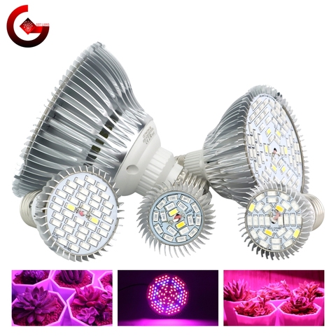 Luz LED de cultivo de espectro completo, bombilla LED de cultivo E27 UV IR para planta hidropónica de interior, lámpara de cultivo de AC85-265V de 110V y 220V ► Foto 1/6