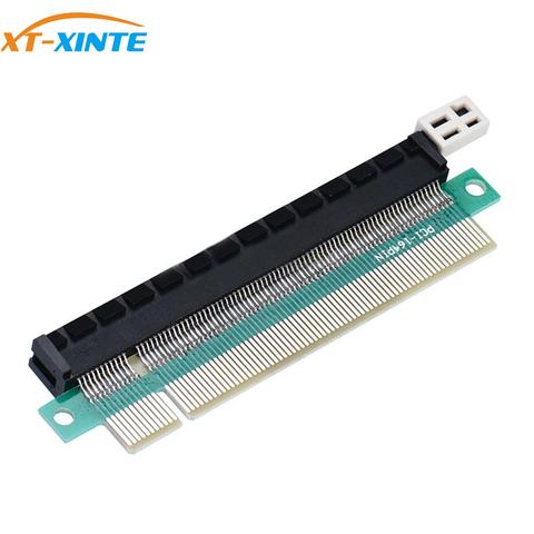 XT-XINTE Pcie164P ángulo recto de 90 grados/inserción plana de 180 grados Pci-E pci-express 16X extensor Protector tarjeta adaptadora ► Foto 1/5