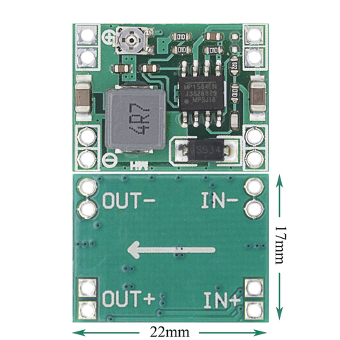 Módulo de fuente de DC-DC de tamaño Ultra pequeño MP1584EN 3A, reductor de Potencia ajustable, módulo de salida descendente, 24V, 12V, 9V, 5V, 3V ► Foto 1/5