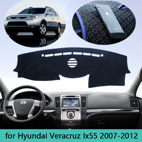 Alfombrilla antideslizante para salpicadero de coche, para Hyundai Veracruz Ix55 2007 ~ 2012, tipo almohadilla de parasol, evita la cubierta de luz, 2008 2009 ► Foto 1/6