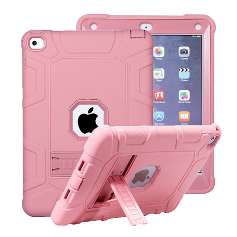 Funda de silicona resistente a prueba de golpes para niños, armadura dura para Apple iPad Air 2 Modelo A1566/1567, funda para ipad 6 + película + bolígrafo ► Foto 1/6