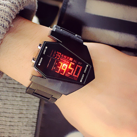 Reloj Digital LED Harajuku para hombre y mujer, relojes de silicona de lujo para estudiantes, reloj Digital multifunción deportivo con alarma electrónica ► Foto 1/6