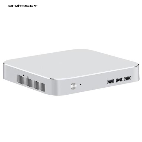 Chatreey-MAC Mini PC Intel Quad core i3 i5 i7 preinstalado, windows 10, 4K, UHD, HTPC, compatible con linux, ordenador de escritorio para juegos ► Foto 1/6