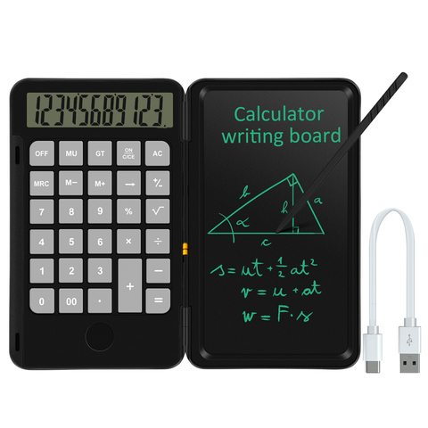 Tableta de escritura con calculadora de 6,5 pulgadas, portátil, gráfica LCD inteligente, tablero de escritura a mano, tableta de dibujo sin papel con recargable ► Foto 1/6