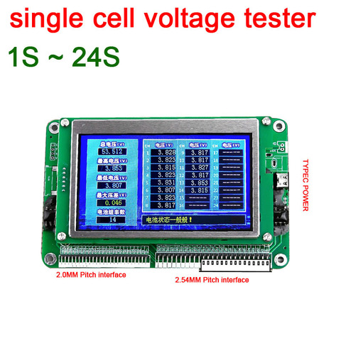 Lifepo4-comprobador de voltaje de celda única, paquete de batería de litio de 1S ~ 24S, medición de número de cadena de identificación, 3,2 V, 2,2 V, 3,7 V ► Foto 1/6