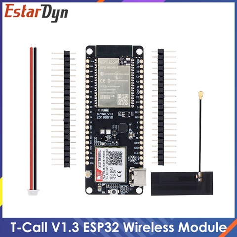 Módulo inalámbrico TTGO t-call V1.3 ESP32, antena SIM, tarjeta SIM, módulo SIM800L y antena GSM/GPRS para arduino ► Foto 1/6