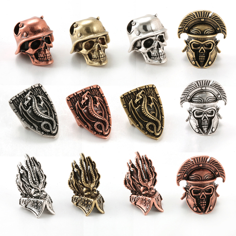 Shield Sparta-Cuentas de Paracord para fabricación de joyas, separador cuentas de cráneos de dragón Vintage, accesorios de pulsera Diy, venta al por mayor ► Foto 1/6