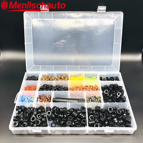 Kit de reparación de inyector de combustible de inyección de combustible de tipo universal, kits de remodelado con 16 tipos/caja AY-RK1111 ► Foto 1/4