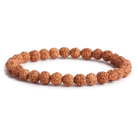 Pulseras Nature Vajra Bodhi Rudraksha para hombre y mujer, brazaletes de meditación con perla Mala, joyería para mujer, pulsera de oración budista tibetana ► Foto 1/1