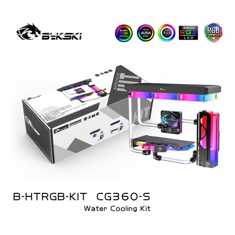 Bykski-Kit de refrigeración líquida para CPU INTEL AMD, tarjeta de vídeo, tubo duro de refrigeración, paquete de refrigeración de tubo, 360mm, soporte AURA RGB ► Foto 1/6