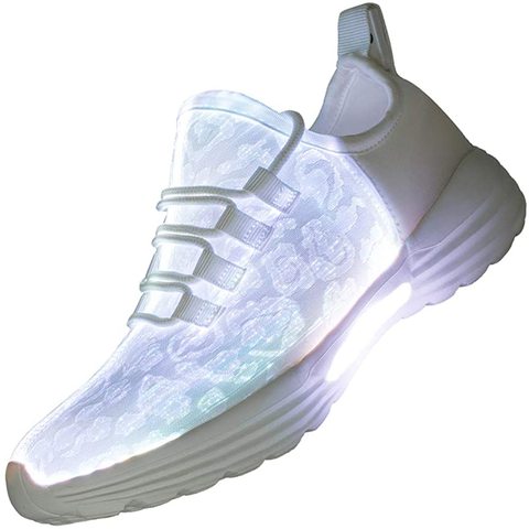 Tamaño de la UE 25-46 zapatos para adultos y niños LED zapatos para adultos y niños de fibra óptica luminosa de recarga USB fiesta calzado ► Foto 1/6