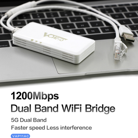 VONETS VAP11AC doble banda 2,4G 5G inalámbrico repetidor portátil Wifi puente Router 300Mbps + 900Mbps para Video de vigilancia de la seguridad ► Foto 1/6