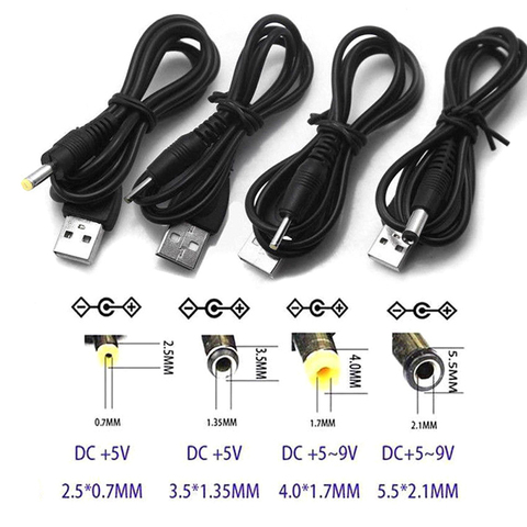 Puerto USB de alta calidad a 3,5 4,0, conexión de 5,5mm, Conector de barril CC de 5V, conector con Cable ► Foto 1/6