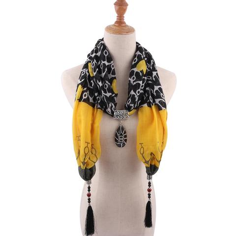Collar llamativo con colgante de gota de agua para mujer, bufanda Bohemia, Foulard, accesorios para tiendas Hijab, novedad de 2022 ► Foto 1/6