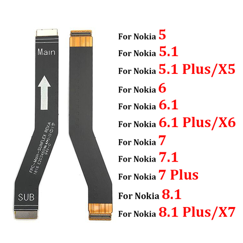 Tablero Principal conector de la placa base de Cable Flex para Nokia 2 2,1 3 más de 3,1 5 5,1 6 6,1 7 7,1 8 X5 X6 X7 placa base ► Foto 1/3