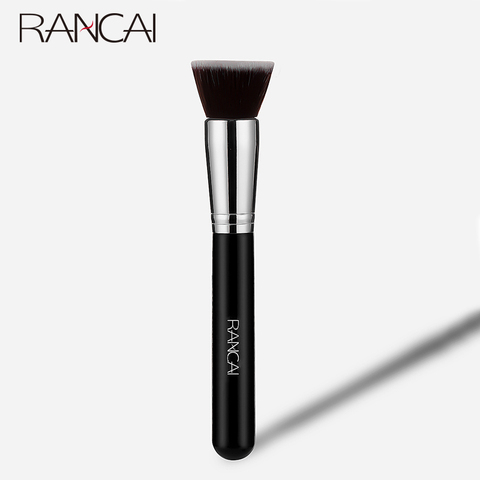 RANCAI-brocha de maquillaje Kabuki, brocha de base plana para crema líquida y contorno de polvo, pulidora, mezcla, corrector facial ► Foto 1/6