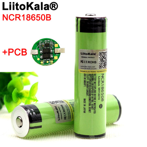 Liitokala-batería recargable Original protegida, 18650 NCR18650B, 3400mah, con PCB, 3,7 V, para baterías de linterna ► Foto 1/5