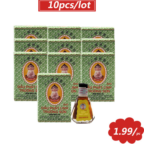 Aceite de tigre Herbal de Vietnam, pomada de Buda para artritis, dolor de cabeza, dolor de cabeza, dolor de estómago, mareos fríos, alivio del dolor de espalda, 10 Uds. ► Foto 1/6