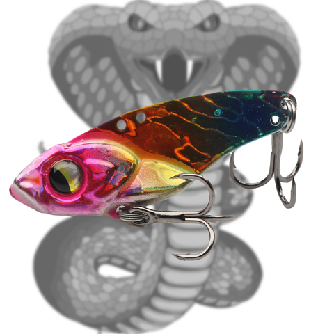 Rompin sonajero de Metal crankbait VIB hoja señuelo para pesca vertical se hunde vibración cigarra cebos de jigging vibe para bass lucioperca pescado ► Foto 1/6